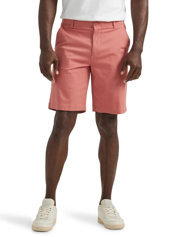 Lee Men's Extreme Motion Flat Front Short, Clay Rose, 38 - Image 1