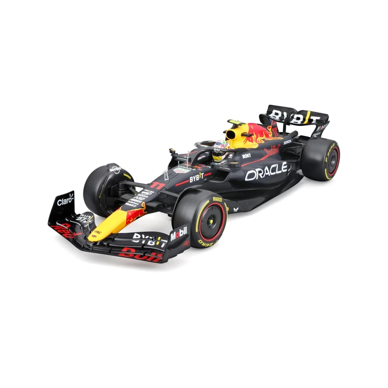 Bburago Formula 1 RED Bull RB19 - Perez with Helmet 2022-1:18 Scale - Incredibly Detailed Die-Cast Replica Collectible F1 Race Car Model