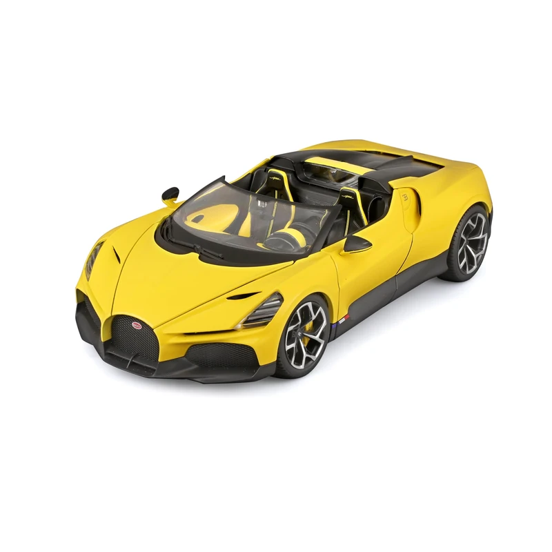 Bburago Bugatti W16 Mistral, 1:18 Scale, Diecast Model with Opening Bonnet and Doors, Assorted Colours, Realistic Interior Details, Officially Licensed by Bugatti, Recommended Age 3+ Years