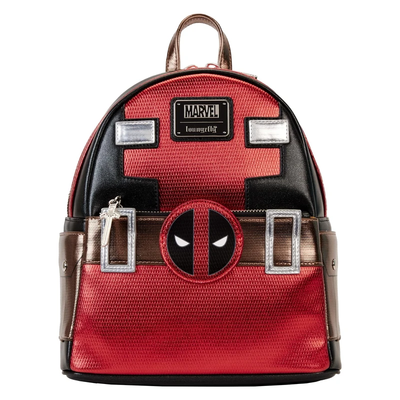 Loungefly Backpacks Marvel Deadpool Metallic Collection Cosplay Mini Backpack Red - Image 1