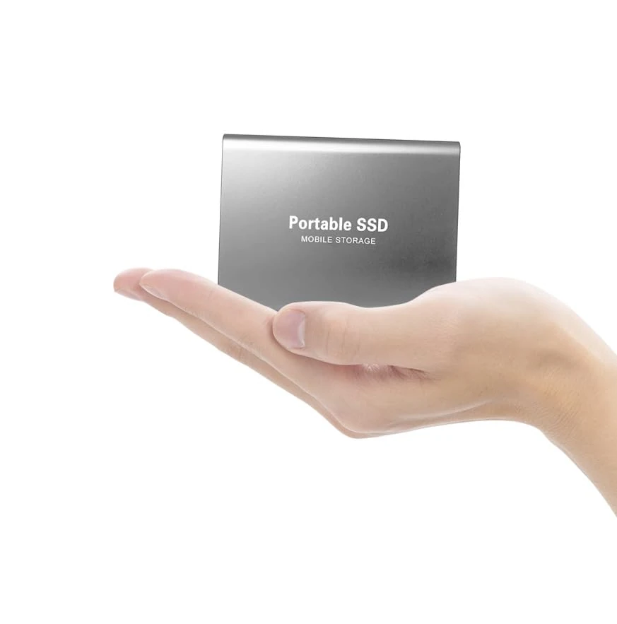 2TB External Hard Drive HDD External Hard Drive External Solid State Drive USB 3.0 for PC, Mac,Desktop,Chromebook(2TB Silver)