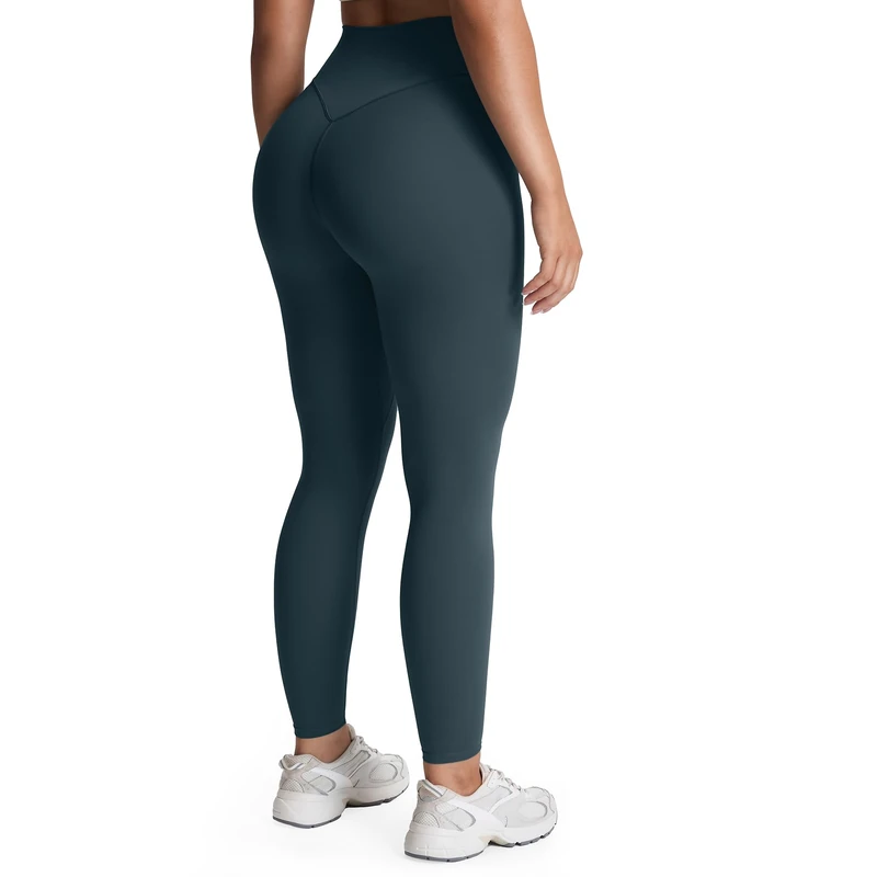 Aoxjox High Waisted Workout Leggings for Women Tummy Control Buttery Soft Yoga Metamorph Deep V Pants 27", Black 3 Pieces Pack, M