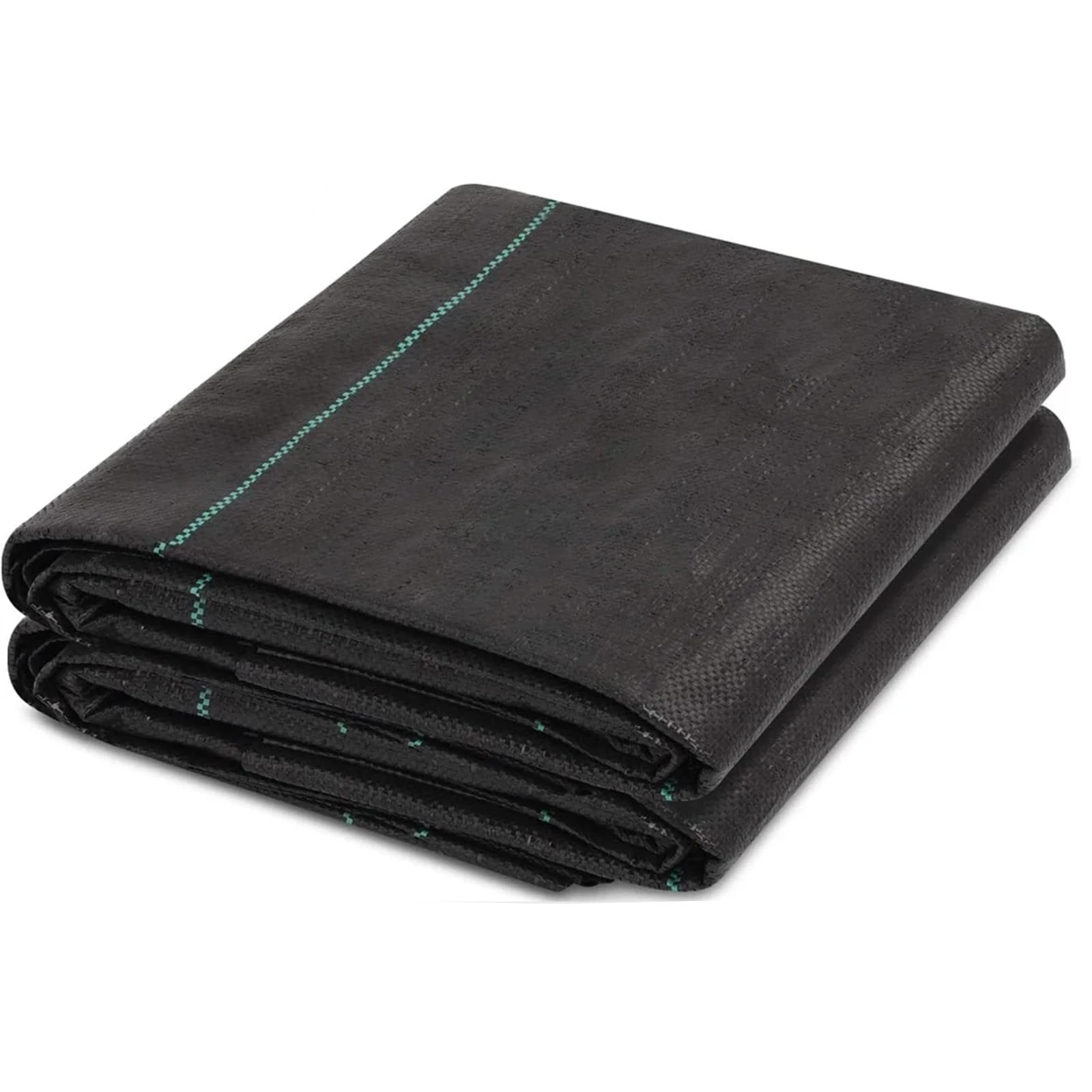 2mx10m Heavy Duty Weed Control Membrane Garden Weed Barrier Fabric for Landscaping Driveway Gravel Artificial Grass Lawn Underlay Woven Roll Ground Cover Weed Block Patios, Flower Beds Black in Sheet