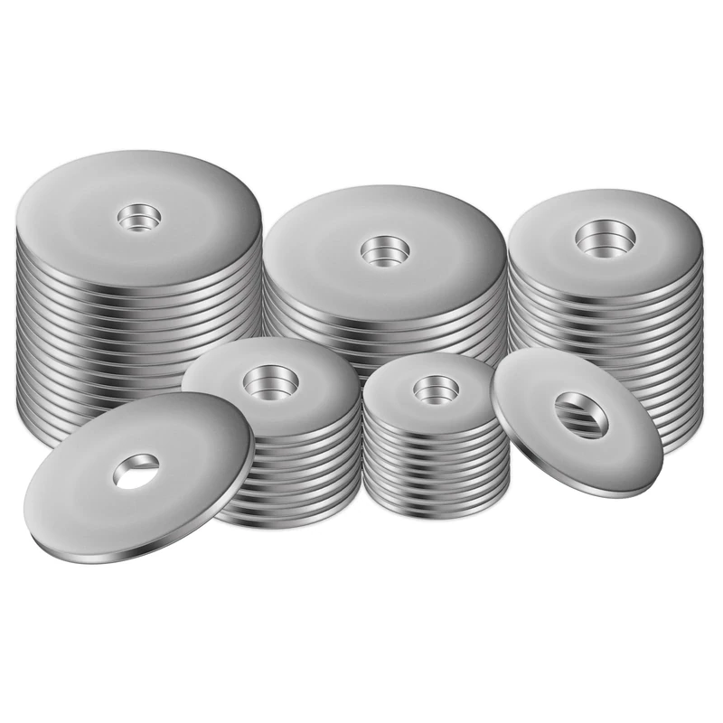 M4 Washers for Screws, 50 Pcs Penny Washers, 304 Stainless Steel Large Metal WashersFlat Repair Washer for Bolts, Plain Round Lock Washer Spacers for Bolts Screws (M4 x 25-50PCS)