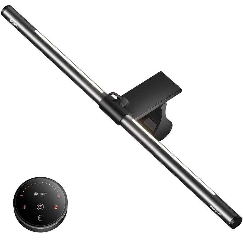 Quntis Computer Monitor Lamp Bar with Backlight Remote Control, 51cm Curved Monitor Light Color Temperature & Brightness Stepless Adjustment, Eye Care No Glare Screen Lamp Anti-Blue Light Screenlinear
