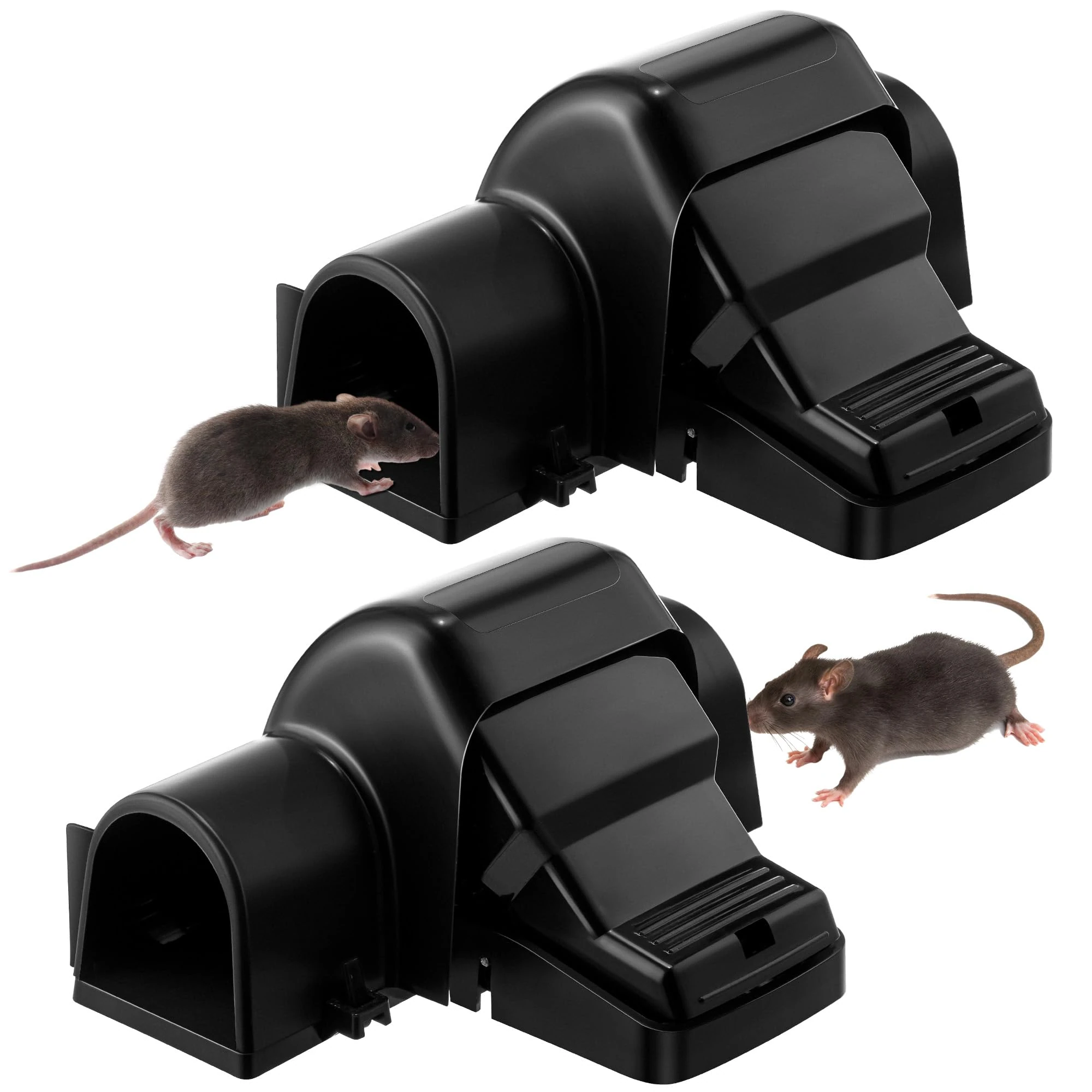 2 Pack Rat Traps That Kill Instantly, Friendly Pest Rats Killer for Large UK Rats, Value Mouse Traps for Outdoors Garden Garage or Indoors Home, Loft, Kitchen, Rat Deterrent