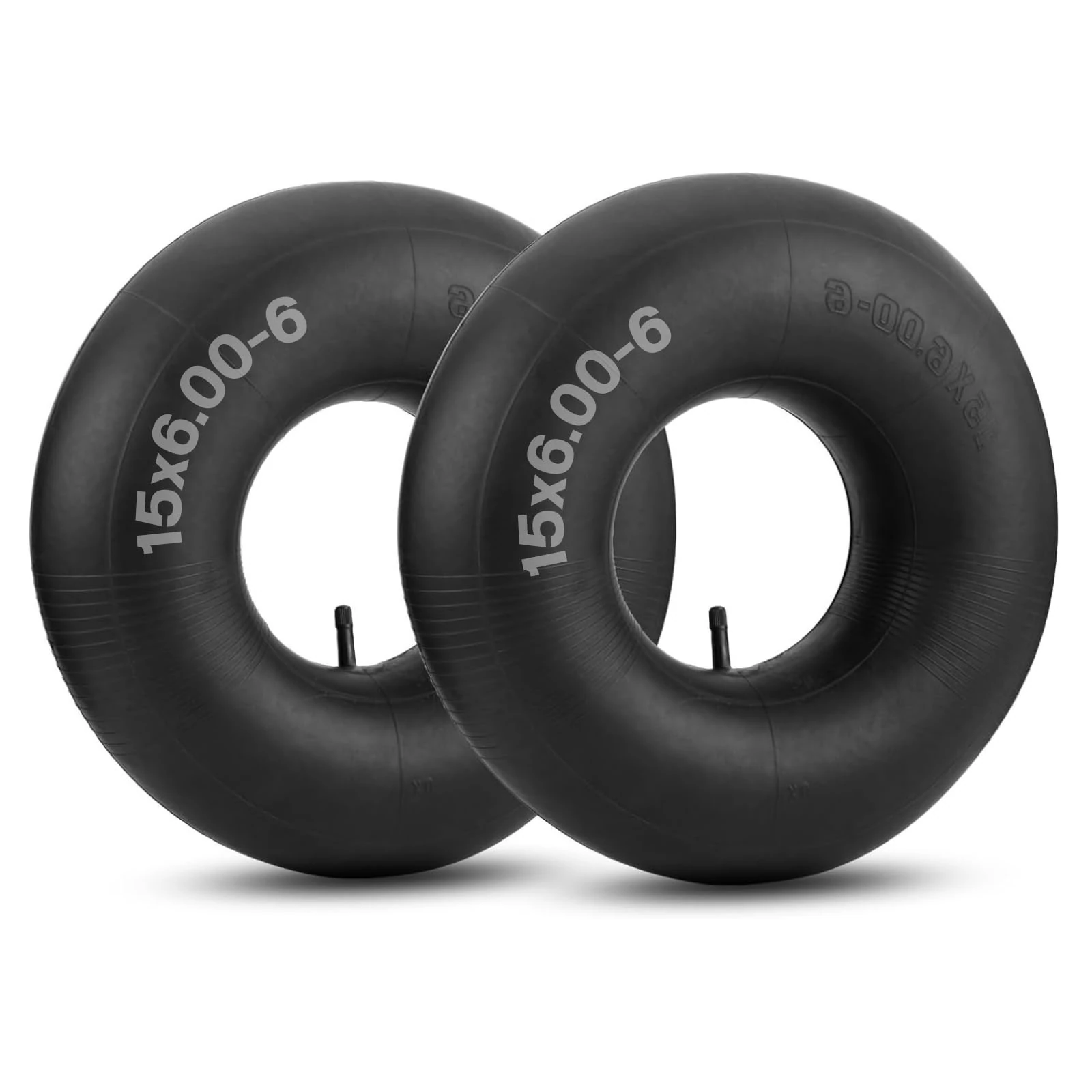 15x6.00-6" Replacement Tire Inner Tubes, 2 Pack Heavy Duty 15x600-6 Inner Tube with TR-13 Straight Valve Stem for Lawn Mowers, Yard Tractors, ATVs, Wheelbarrows, Go Karts, Golf Carts, Hand Trucks