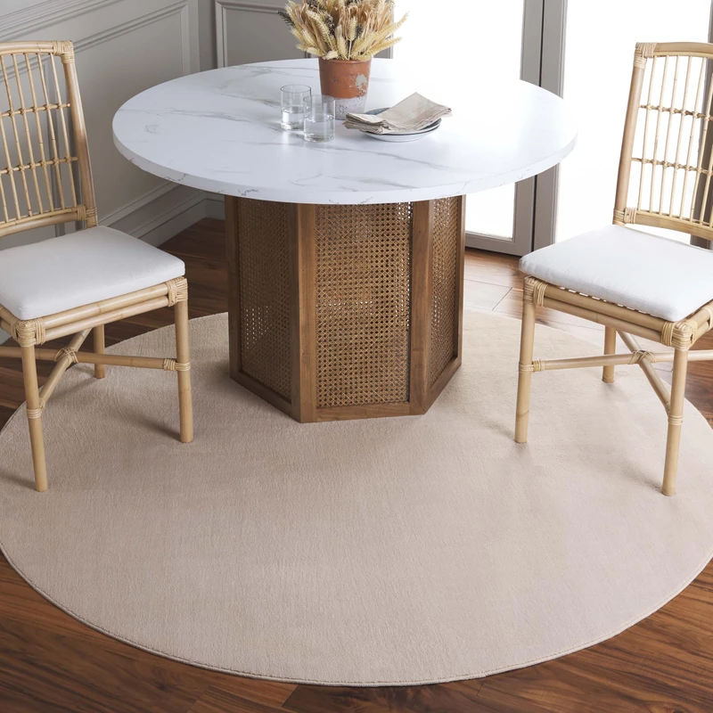 Safavieh Boho Rug Living Room, Dining Room, Bedroom - Machine Washable and Non Slip - Loft Collection, Short Pile, in Beige, 70 X 122 cm - Image 1