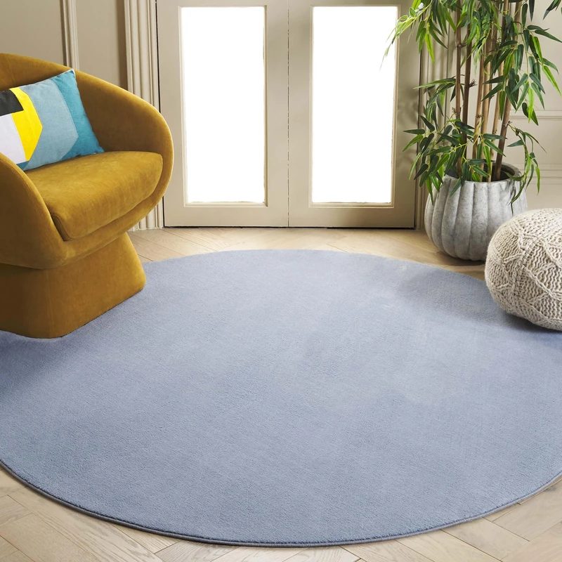 Safavieh Boho Rug Living Room, Dining Room, Bedroom - Machine Washable and Non Slip - Loft Collection, Short Pile, in Light Blue, 70 X 122 cm