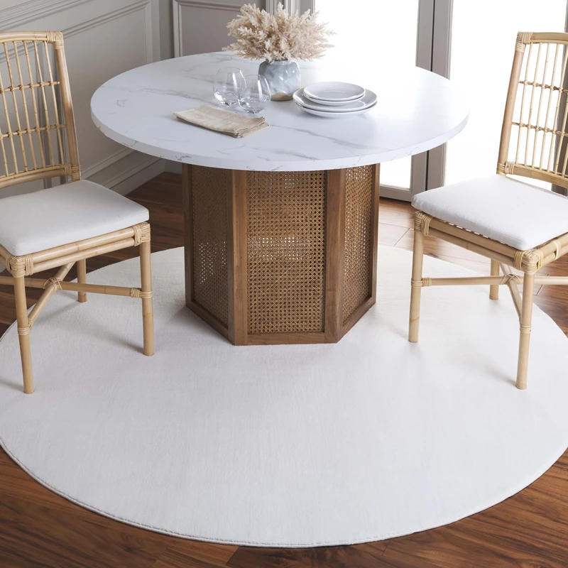 Safavieh Boho Rug Living Room, Dining Room, Bedroom - Machine Washable and Non Slip - Loft Collection, Short Pile, in Ivory, 70 X 122 cm - Image 1