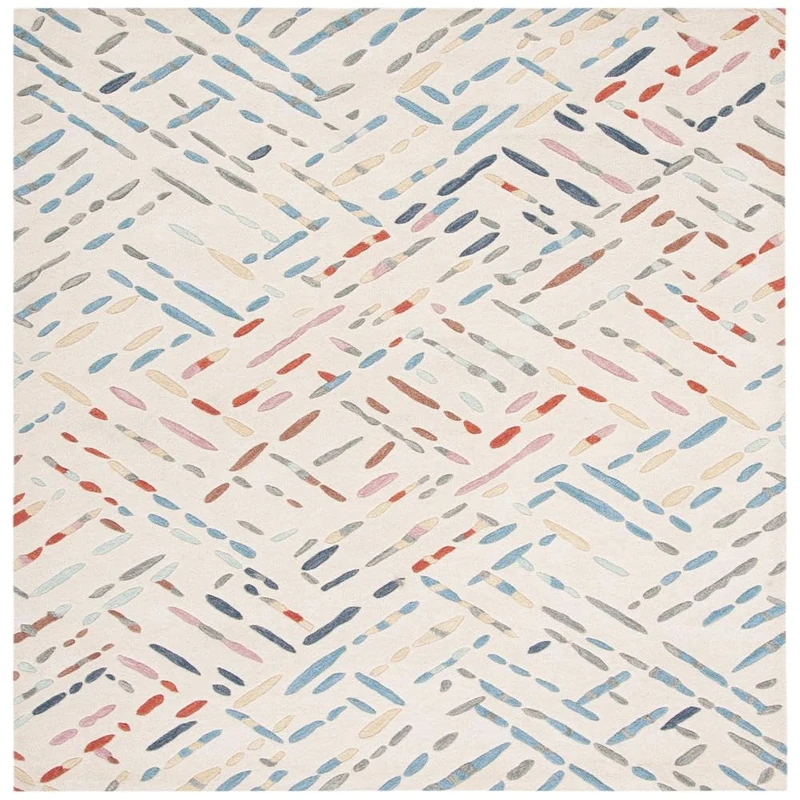 Safavieh Distressed Rug for Living Room, Dining Room, Bedroom - Madison Collection, Short Pile, in Grey and Gold, 91 X 152 cm