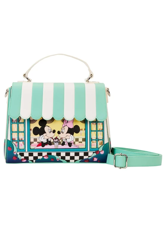 Loungefly Disney Mickey and Minnie Date Night Diner Crossbody Bag, Multi