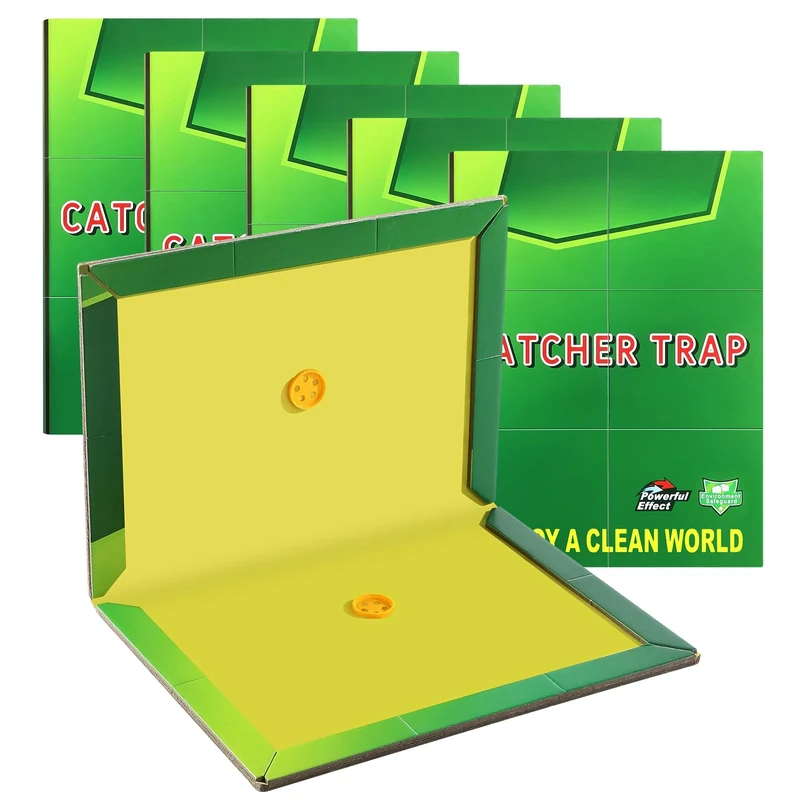Sticky Traps Pest Traps Boards - Large Extra Strong Sticky Trap Pests Trap Pads for Indoor Outdoor Garden Kitchen Office (5 Pack)