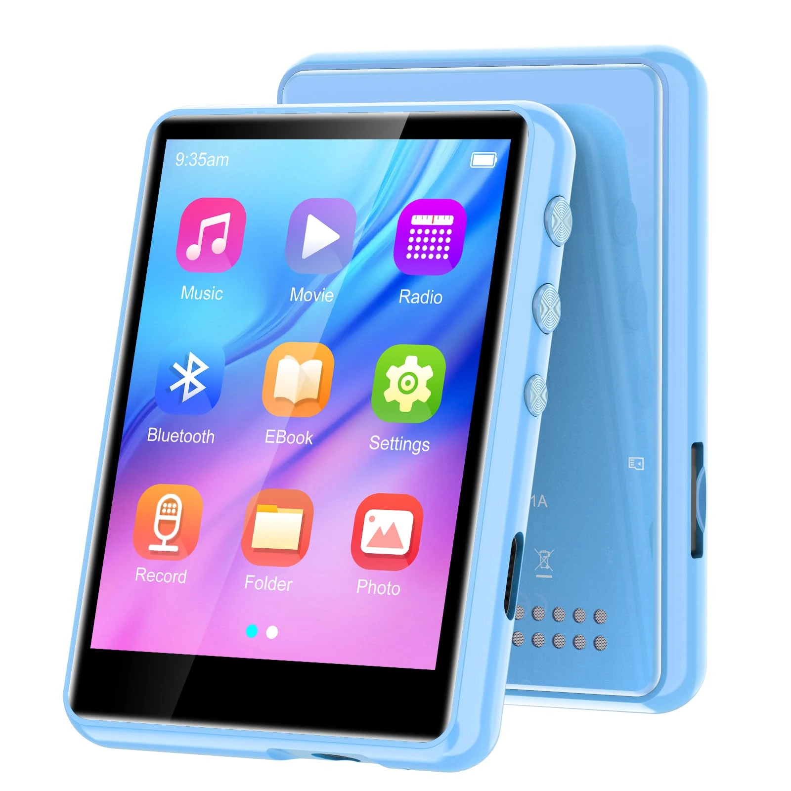 80GB MP3 Player with Bluetooth and WiFi, ZAQE 4.0" Full Touchscreen MP4 MP3 Player with Spotify, Audible, Amazon Music, Android Music Player with Speaker, FM Radio, E-book, Up to 512 GB (us)