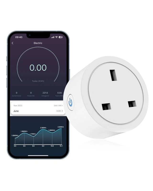 Maxesla Smart Plug Works with Alexa, 20A Smart Plug with Energy Monitoring Works with Google Assistant, Smart Home Socket with Remote & Voice Control, 2.4 GHz Wi-Fi, 1-Pack