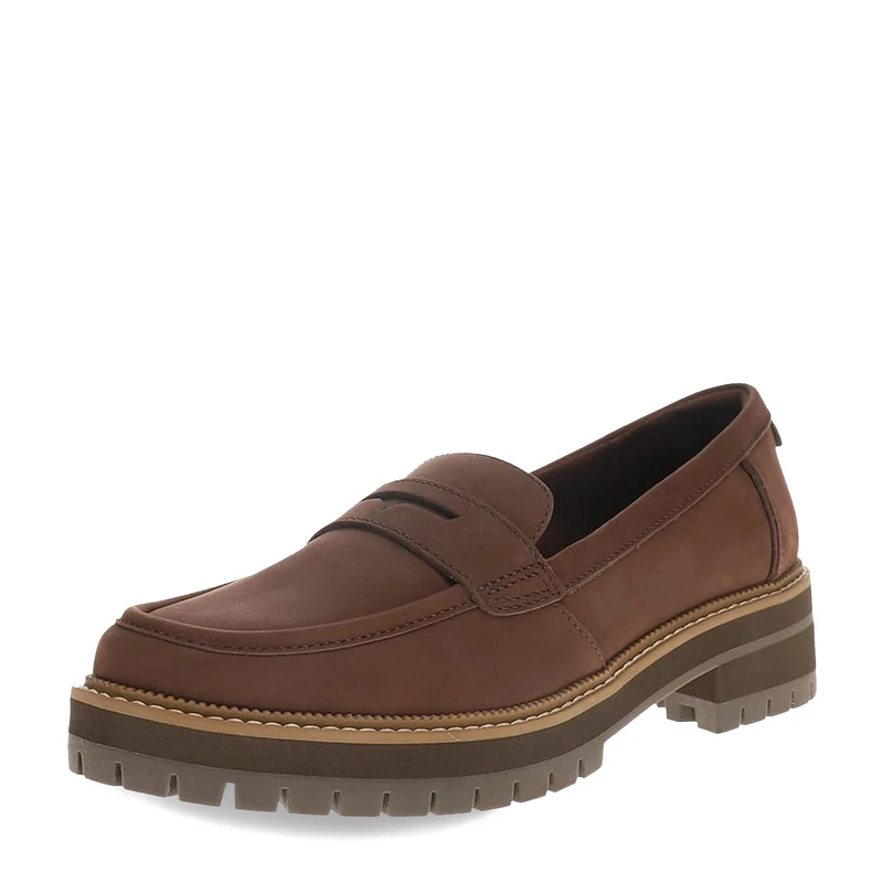 TOMS Women's Cara Loafer, Oak Brown Leather, 7 UK