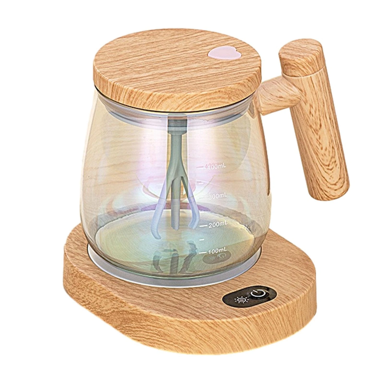 Fonowx Auto Stirring Mug Automatic Stirring Cup with Lid with Handle Electric Mixing Mug Self Mixing Coffee Mug for Desk Travel Home, Colorful