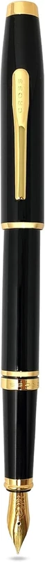 CROSS Coventry Black Lacquer with Gold-Tone Fine Nib Fountain Pen