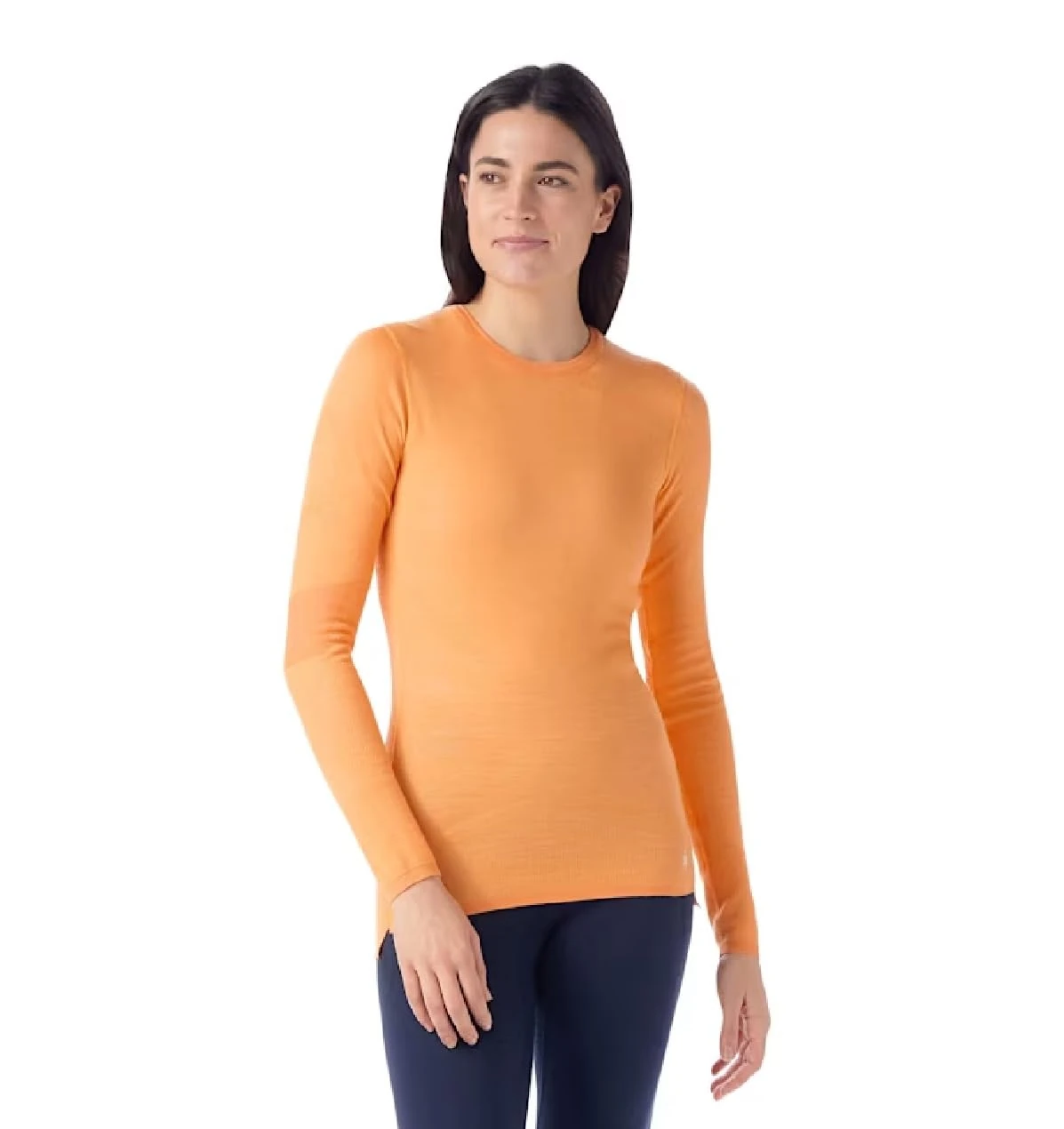 Smartwool Women's Standard Intraknit Thermal Merino Base Layer Crew, Apricot-White