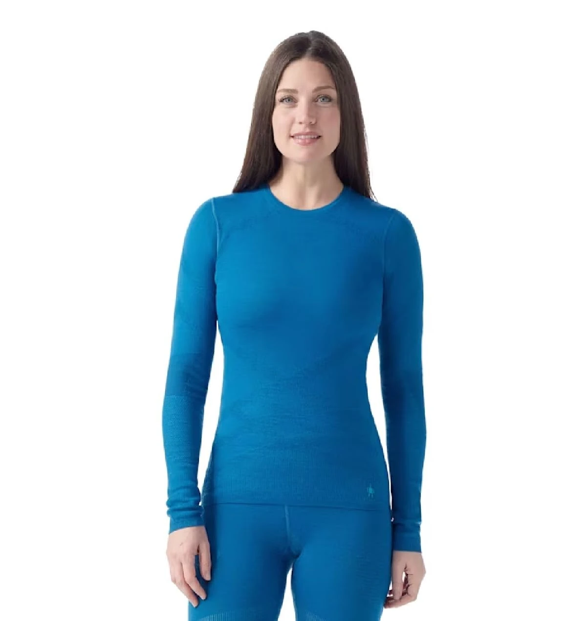 Smartwool Women's Intraknit Thermal Merino Base Layer Crew Nival Blue-Pool Blue M