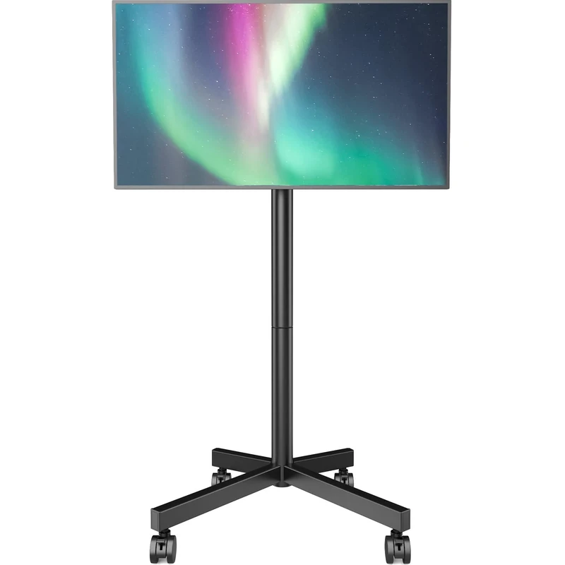 AX WABER Mobile TV Stand for 23-60 Inch LCD LED OLED 4K Smart TVs Holds up to 40kg, Rolling TV Stand with 3 Level Height Adjustable, Tilting TV Cart with Rotating Locking Wheels Max VESA 400x400mm…