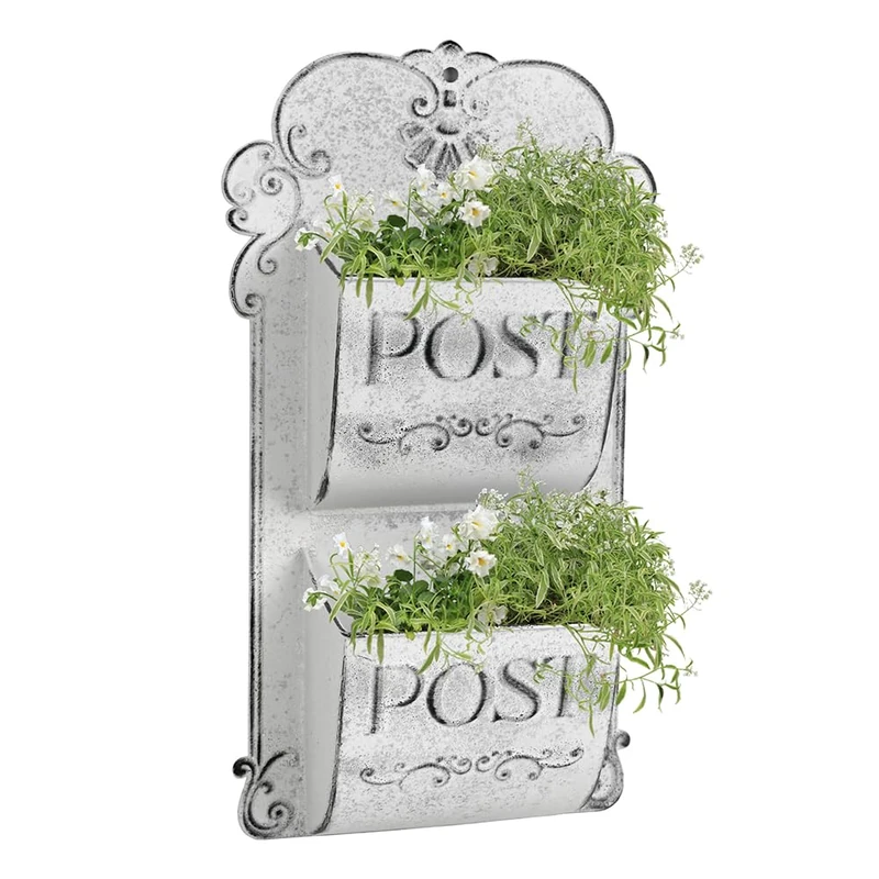 All Chic Metal Wall Planter Hanging Planter Wall Mounted Planter for Outdoor Indoor Farmhouse Decoration