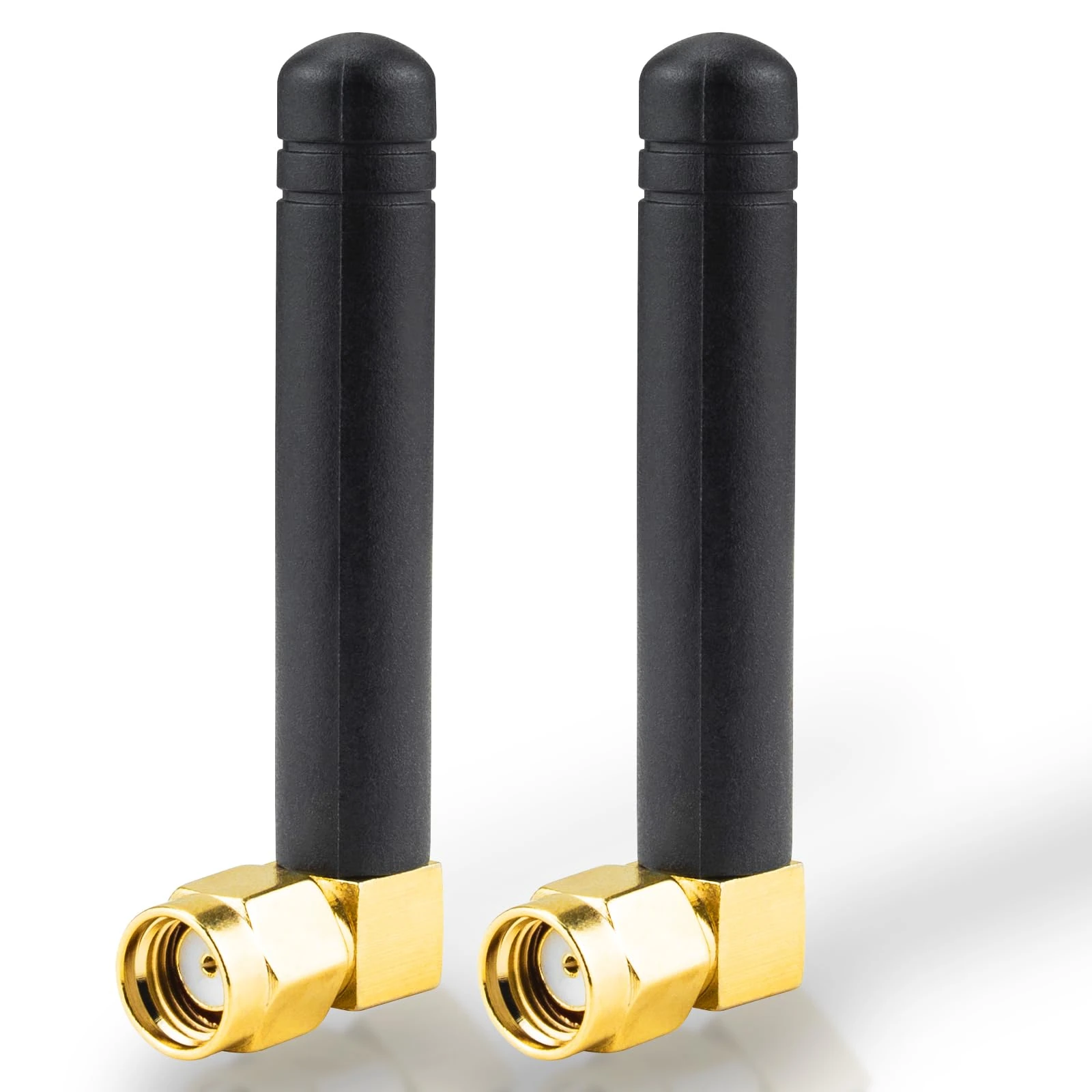 BOOBRIE MiNi 2.4GHz 5.8GHz WiFi Antenna Right Angle 2DBi Dual Band Wireless Small PC WiFi Antenna 90 Degree RP-SMA Male Omni-Directional Mini Aerial Signal Booster Pack of 2