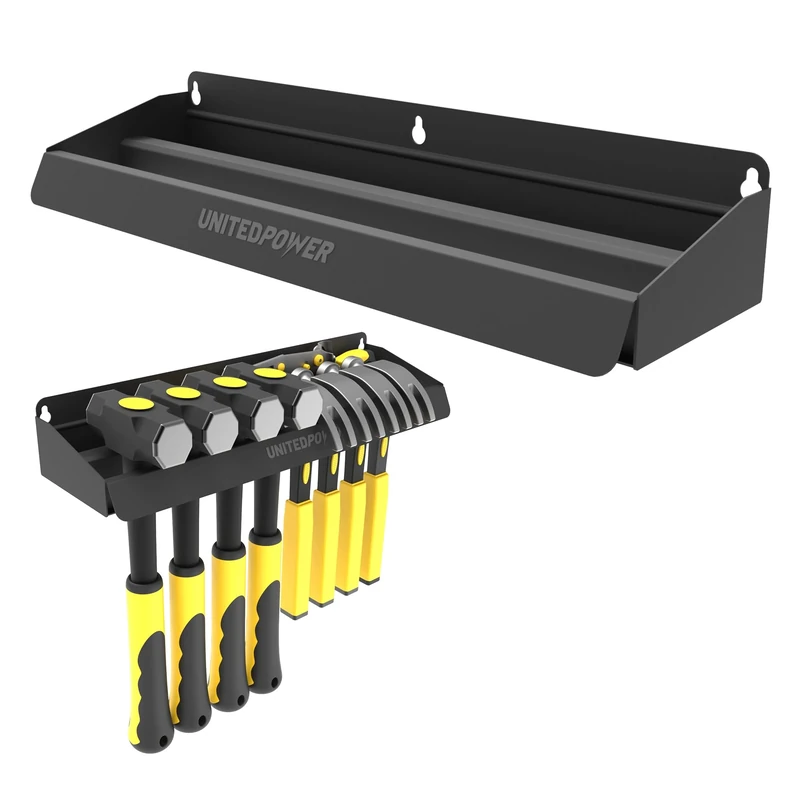 UNITEDPOWER Hammer Holder Wall Mount Storage Rack for Workshop, Shed, Garage, Home, Fits Most Hammer or Small Tools
