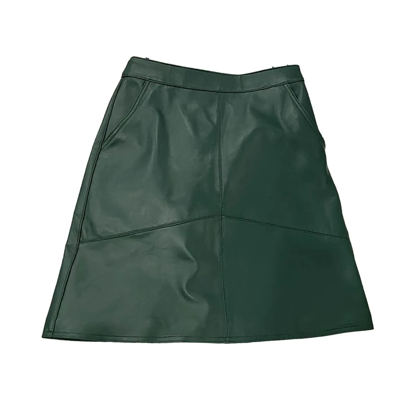 Woman Skirts Korean Style Real Leather Skirts High Waist Mini Skirt