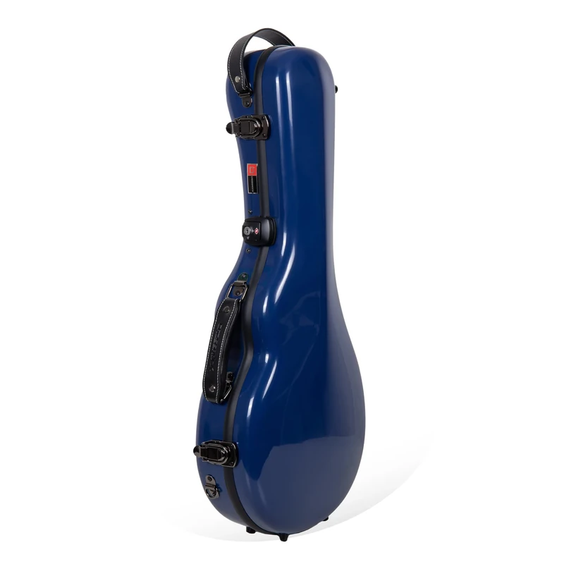 Crossrock Fiberglass F-Style Mandolin Case, with Accessory Compartment, Backpack Straps, TSA Lock-Navy Blue (CRF2020MFNVBL)