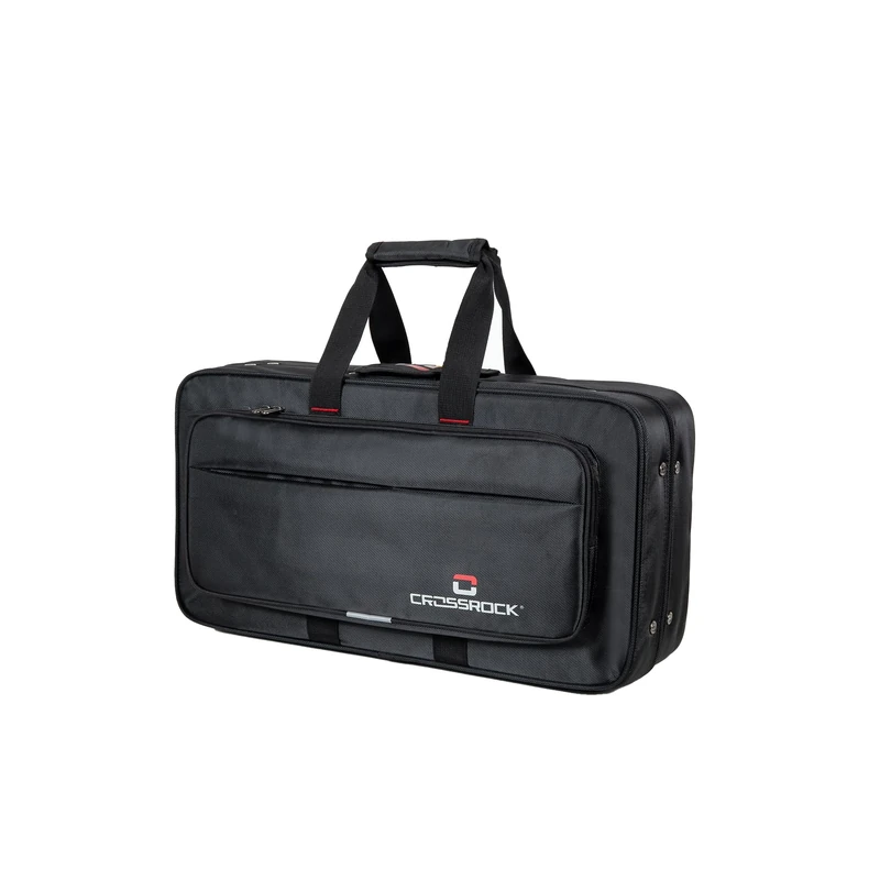 Crossrock Lightweight Foam Trumpet Case | Oxford Shell, Backpack Straps, Accessory Pocket – Rectangular Student Gig Bag for Bb Trumpet -Black (CRP200TRBK-R)