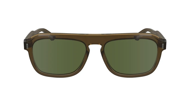 Calvin Klein Men's Sunglasses CK24504S - Brown with Solid Green Lens