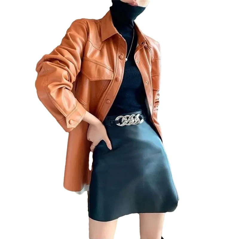 Woman Skirts Korean Style Leather Mini Skirt High Waist Office Short Skirts Black