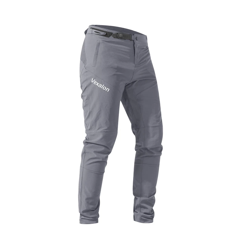 VEXALON Mountain Bike Pants for Men, Quick-Dry Lightweight Breathable Cycling BMX Riding Downhill Bicycle Pants, Grey, 38