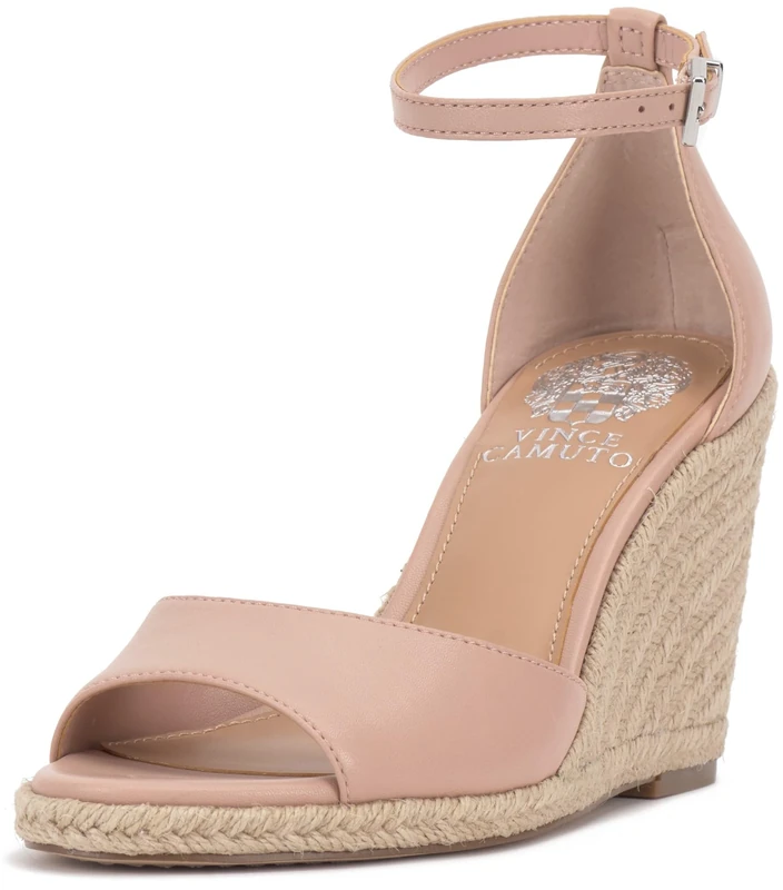 Vince Camuto Women's FELYN Wedge Sandal, Pale Peony, 8