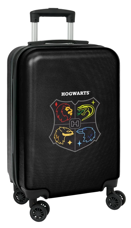 Harry Potter House of Champions – Cabin Trolley 20 Inches, Suitcase with Wheels, Security Lock, Lightweight Suitcase, 34.5 x 20 x 55 cm, Melange Grey/Black, Grey Melange/Black, Estándar, Casual
