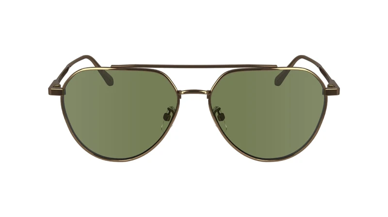 Calvin Klein Unisex Adult Sunglasses CK24100S - Amber Gold with Solid Green Lens