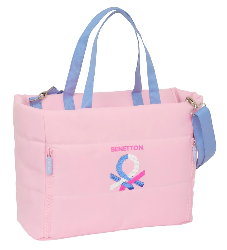 Safta BENETTON PINK – Laptop Bag 14.1 Inch with Pocket, Backpack, Ideal for Children of Different Ages, Comfortable and Versatile, Quality and Resistance, 54 x 17 x 31 cm, Pink, pink, Estándar, Casual