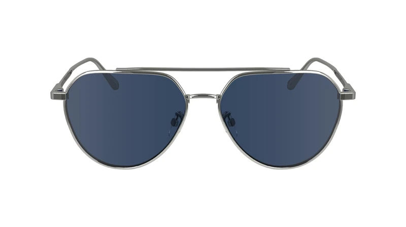 Calvin Klein Unisex Adult Sunglasses CK24100S - Silver with Solid Blue Lens
