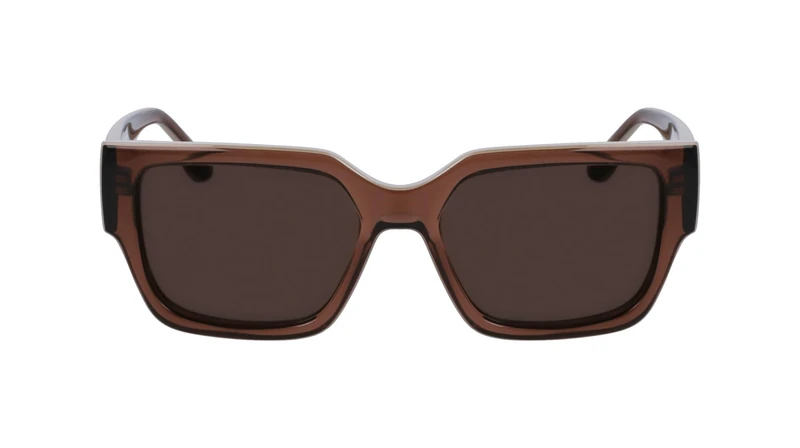 KARL LAGERFELD Unisex Adult Sunglasses KL6142S - Light Brown with Solid Brown Lens