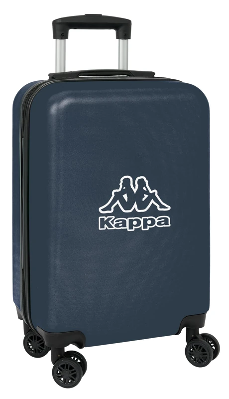 Kappa Dark Navy – Cabin Trolley 20 Inches, Suitcase with Wheels, Security Lock, Lightweight Suitcase, 34.5 x 20 x 55 cm, Grey/Navy Blue Melange, Grey/Navy Blue Melange, Estándar, Casual
