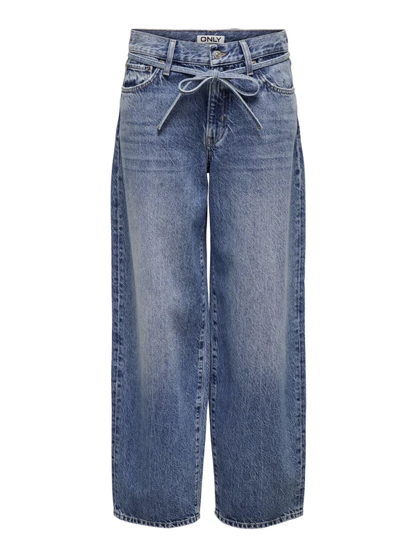 Onlgianna MW Straight Jeans DOT596 DNM, Medium Blue (Medium Blue Denim), 31W x 32L