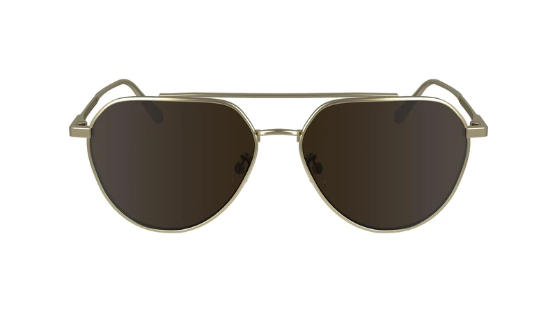 Calvin Klein Unisex Adult Sunglasses CK24100S - Matte Gold with Solid Brown Lens