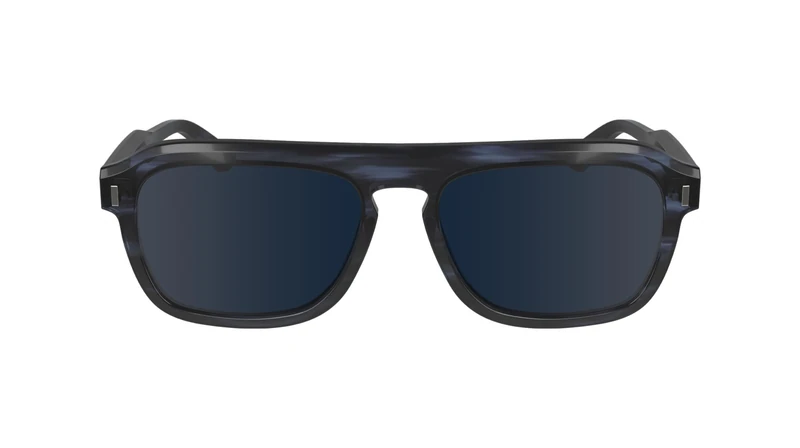 Calvin Klein Men's Sunglasses CK24504S - Striped Blue with Solid Blue Lens