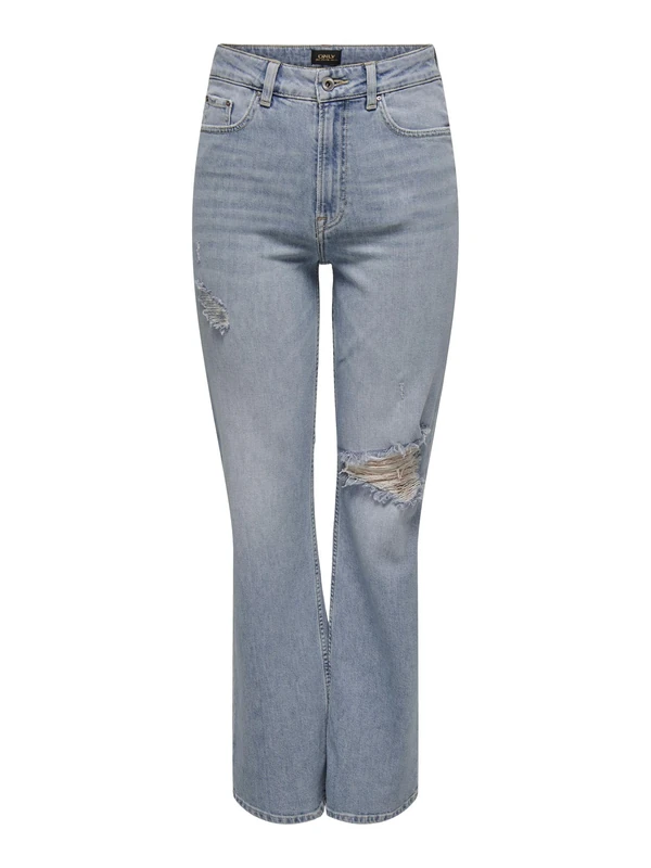 ONLY ONLCAMILLE HW Wide Leg DNM DCC04, Light Medium Blue Denim., 31W x 30L