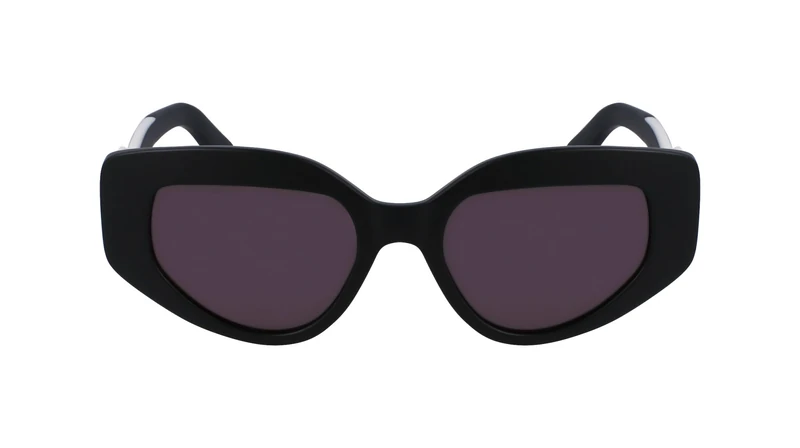 KARL LAGERFELD Women's Sunglasses KL6144S - Matte Black with Solid Smoke Lens