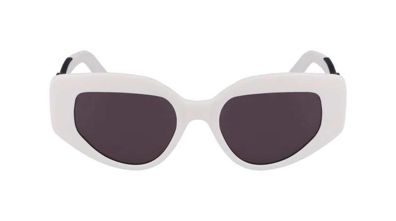 KARL LAGERFELD Women's Sunglasses KL6144S - Matte White with Solid Smoke Lens