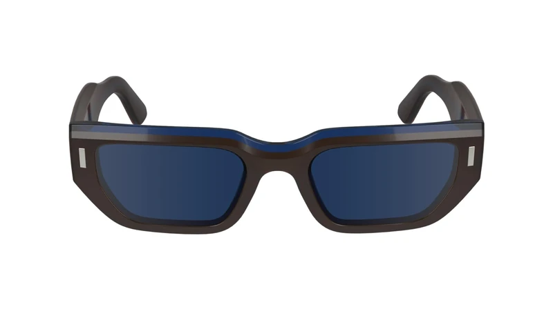 Calvin Klein Unisex Adult Sunglasses CK24500S - Brown/Azure with Solid Blue Lens