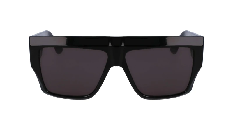 KARL LAGERFELD Unisex Adult Sunglasses KLJ6148S - Shiny Black with Solid Smoke Lens