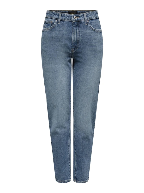 ONLY Onlemily HW Straight ANK DNM AZG611, Dark Denim Blue, 30W x 32L